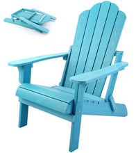 Load image into Gallery viewer, Folding Adirondack Chair Weather Resistant - Lake Blue