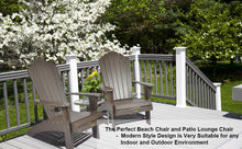 Load image into Gallery viewer, Adirondack Chair, Weather Resistant Hard Plastic Outdoor Adirondack Chair with Cup Holder, Comfortable Easy to Assemble and Maintain, Outdoor Chair for Patio Garden, Load Bearing 350 lbs (Dark Brown)