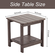 Load image into Gallery viewer, Weather Resistant Side Table - Dark Brown