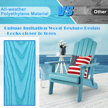 Load image into Gallery viewer, Folding Adirondack Chair Weather Resistant - Lake Blue