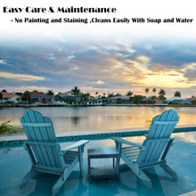 Load image into Gallery viewer, Folding Adirondack Chair Weather Resistant - Lake Blue