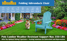 Load image into Gallery viewer, Folding Adirondack Chair Weather Resistant - Lake Blue