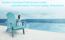 Load image into Gallery viewer, Folding Adirondack Chair Weather Resistant - Lake Blue