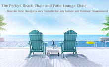 Load image into Gallery viewer, Folding Adirondack Chair Weather Resistant - Lake Blue