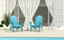 Load image into Gallery viewer, Folding Adirondack Chair Weather Resistant - Lake Blue