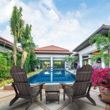 Load image into Gallery viewer, Folding Adirondack Chair Weather Resistant - Dark Brown