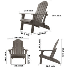 Load image into Gallery viewer, Folding Adirondack Chair Weather Resistant - Dark Brown