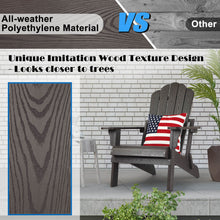 Load image into Gallery viewer, Folding Adirondack Chair Weather Resistant - Dark Brown