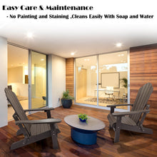 Load image into Gallery viewer, Folding Adirondack Chair Weather Resistant - Dark Brown