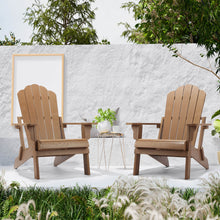Load image into Gallery viewer, Folding Adirondack Chair Weather Resistant - Wood Color