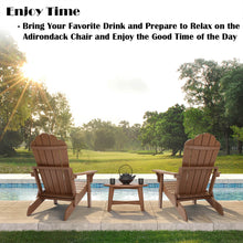 Load image into Gallery viewer, Folding Adirondack Chair Weather Resistant - Wood Color