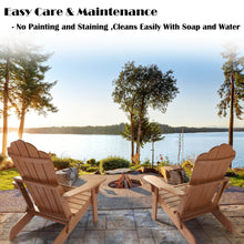 Load image into Gallery viewer, Folding Adirondack Chair Weather Resistant - Wood Color