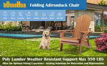 Load image into Gallery viewer, Folding Adirondack Chair Weather Resistant - Wood Color