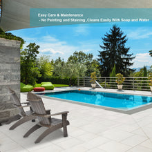 Load image into Gallery viewer, Adirondack Chair, Weather Resistant Hard Plastic Outdoor Adirondack Chair with Cup Holder, Comfortable Easy to Assemble and Maintain, Outdoor Chair for Patio Garden, Load Bearing 350 lbs (Dark Brown)