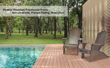 Load image into Gallery viewer, Adirondack Chair, Weather Resistant Hard Plastic Outdoor Adirondack Chair with Cup Holder, Comfortable Easy to Assemble and Maintain, Outdoor Chair for Patio Garden, Load Bearing 350 lbs (Dark Brown)