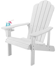 Load image into Gallery viewer, Adirondack Chair Weather Resistant  with Cup Holder - White