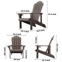 Load image into Gallery viewer, Adirondack Chair Weather Resistant with Cup Holder - Dark Brown
