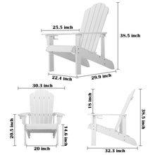 Load image into Gallery viewer, Adirondack Chair Weather Resistant  with Cup Holder - White
