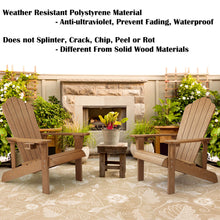 Load image into Gallery viewer, Adirondack Chair Weather Resistant with Cup Holder - Wood Color