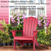Load image into Gallery viewer, Adirondack Chair Weather Resistant  with Cup Holder - Red