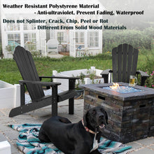 Load image into Gallery viewer, Adirondack Chair Weather Resistant  with Cup Holder - Black