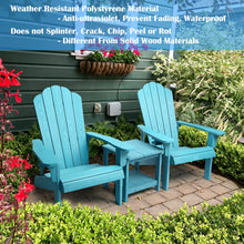 Load image into Gallery viewer, Adirondack Chair Weather Resistant with Cup Holder - Lake Blue
