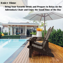 Load image into Gallery viewer, Adirondack Chair Weather Resistant with Cup Holder - Dark Brown
