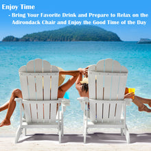 Load image into Gallery viewer, Adirondack Chair Weather Resistant  with Cup Holder - White