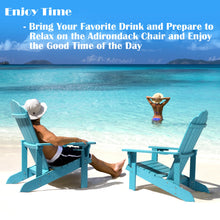 Load image into Gallery viewer, Adirondack Chair Weather Resistant with Cup Holder - Lake Blue
