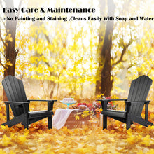 Load image into Gallery viewer, Adirondack Chair Weather Resistant  with Cup Holder - Black