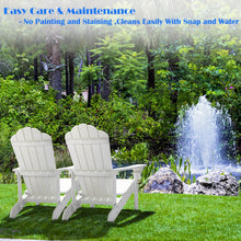 Load image into Gallery viewer, Adirondack Chair Weather Resistant  with Cup Holder - White