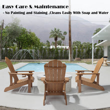 Load image into Gallery viewer, Adirondack Chair Weather Resistant with Cup Holder - Wood Color