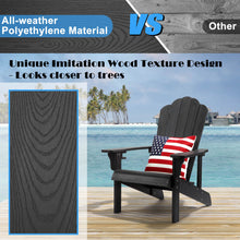 Load image into Gallery viewer, Adirondack Chair Weather Resistant  with Cup Holder - Black