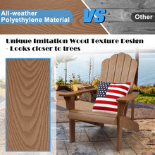 Load image into Gallery viewer, Adirondack Chair Weather Resistant with Cup Holder - Wood Color