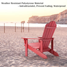 Load image into Gallery viewer, Adirondack Chair Weather Resistant  with Cup Holder - Red