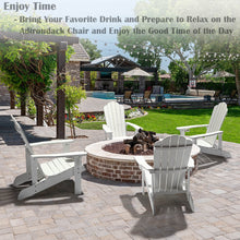 Load image into Gallery viewer, Adirondack Chair Weather Resistant  with Cup Holder - White