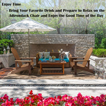 Load image into Gallery viewer, Adirondack Chair Weather Resistant with Cup Holder - Wood Color