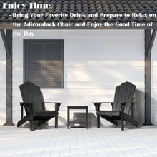 Load image into Gallery viewer, Adirondack Chair Weather Resistant  with Cup Holder - Black