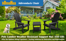 Load image into Gallery viewer, Adirondack Chair Weather Resistant  with Cup Holder - Black