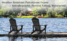 Load image into Gallery viewer, Adirondack Chair Weather Resistant  with Cup Holder - Black