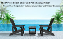 Load image into Gallery viewer, Adirondack Chair Weather Resistant  with Cup Holder - Black