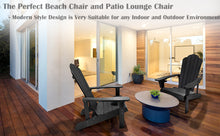 Load image into Gallery viewer, Adirondack Chair Weather Resistant  with Cup Holder - Black