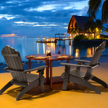 Load image into Gallery viewer, Oversized Adirondack Chair Weather Resistant with Cup Holder - Black