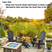 Load image into Gallery viewer, Oversized Adirondack Chair Weather Resistant with Cup Holder - Black