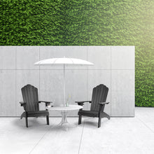 Load image into Gallery viewer, Oversized Adirondack Chair Weather Resistant with Cup Holder - Black