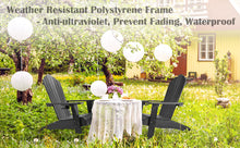 Load image into Gallery viewer, Oversized Adirondack Chair Weather Resistant with Cup Holder - Black