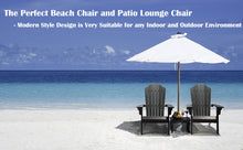 Load image into Gallery viewer, Oversized Adirondack Chair Weather Resistant with Cup Holder - Black