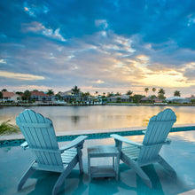 Load image into Gallery viewer, Oversized Adirondack Chair Weather Resistant with Cup Holder - Lake Blue