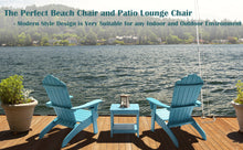 Load image into Gallery viewer, Oversized Adirondack Chair Weather Resistant with Cup Holder - Lake Blue