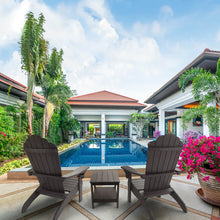 Load image into Gallery viewer, Oversized Adirondack Chair Weather Resistant with Cup Holder - Dark Brown